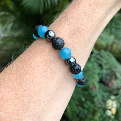 Crystals Gemstones Aromatherapy Bracelet Blue