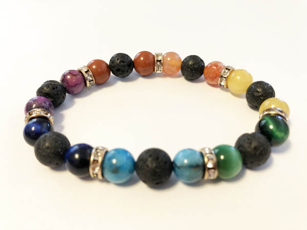 Chakra balancing aromatherapy essential oils bracelet